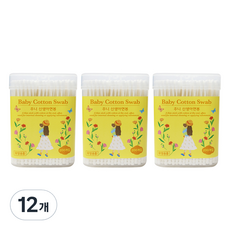 JOONIE 衛生新生兒棉花棒, 200入, 12個