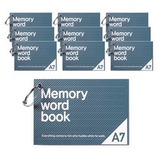 2Youngdesign A7扣環單字卡 60頁, 孔雀綠, 10個