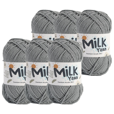 니뜨 밀크얀 뜨개실 50g x 3p + 코튼라벨 세트, 2개, 15그레이