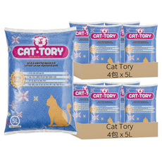 Cat Tory 凝結型膨潤土貓砂, 5L, 8包, 無香