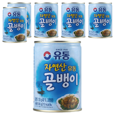 유동 자연산 골뱅이 통조림, 300g, 6개