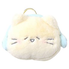 串流貓咪零錢包鑰匙圈, 1個, 黃色