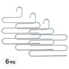 SM 韓國 A 型多用途 5 步褲衣架 白色_3 件, 白色, 6入