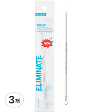 미니맥시 피지관리 블랙헤드 족집게 A, 실버, 3개