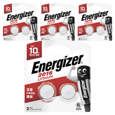 에너자이저 리튬 코인건전지 CR2016, 2개입, 4개