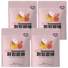 또또맘 유아용 리얼 퍼핑 스낵, 딸바, 4개, 25g