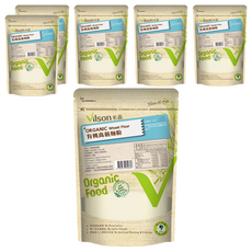 Vilson 米森 有機高筋麵粉, 無添加防腐劑、人工香料及色素，無使用農藥、化學肥料，純淨黃金小麥研磨製成, 500g, 6包