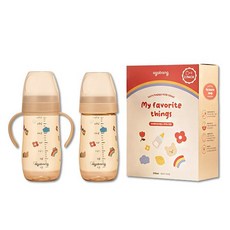 agabang PPSU奶瓶, 2入, 單色