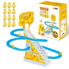 Jaemijon 旋轉小鴨溜滑梯可動玩具組, 混合色, 1套