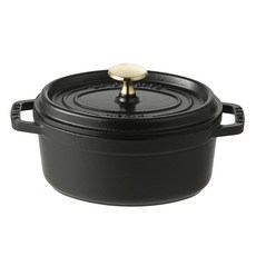 스타우브 인덕션 오벌 꼬꼬떼 냄비, 17cm, 블랙, 1개