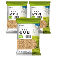 대구농산 건강한밥상 국내산 찰보리쌀, 1kg, 3개