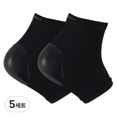 코지라벨 실리콘 뒤꿈치 패드 블랙, 2개입, 5세트