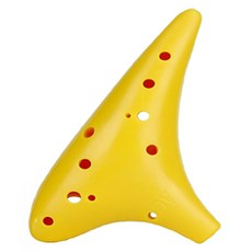 OYGYU 自然陶笛, 1個, 12孔 黃色, 單一商品