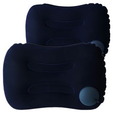 코지웰 캠핑용 휴대용 에어 베개 TR0001, 네이비, 2개