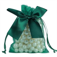 Maket Gamseong 高級網紗小包裝用禮物袋 4號, 20個, 綠色