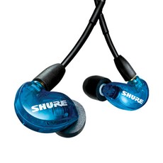 SHURE 舒爾 耳道式耳機 AONIC215 UNI, 半透明藍色, SE215DYBL+UNI-A