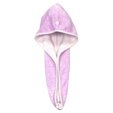 Gemini 双星 加厚雙層珊瑚絨超吸水乾髮帽 尺寸25*65公分, 紫色, 1個