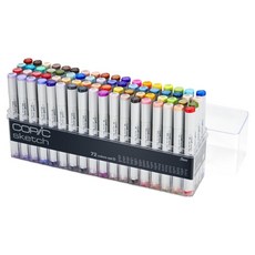 COPiC 酷筆客 雙頭素描彩色麥克筆 D, 72色, 1套