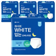 화이트 입는 오버나이트 뉴, 대형, 8개입, 4개