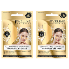 EVELINE 波蘭原裝 Eve Cos 水凝亮彩補水眼膜 一對裝, 2入, 2個