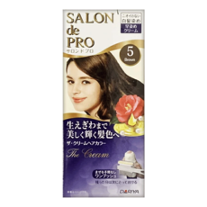 DARIYA 塔莉雅 SALON de PRO 沙龍級白髮專用快速染髮霜, 5 自然棕, 1個