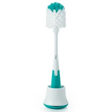OXO tot 瓶罐清潔兩用刷 附底座 Set 奶瓶刷, 靚藍綠, 1組