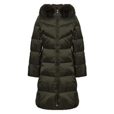 Olivia Hassler 女款絎縫連帽長版鵝絨羽絨外套 OHBWDW203