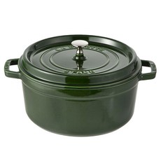 스타우브 원형 꼬꼬뗴 인덕션 냄비, 26cm, 바질그린, 1개