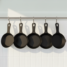 리빙메이트 국산 먹방 손잡이 앞접시, 5개, 앞접시 5p, 블랙