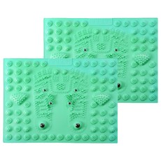 腳底按摩墊, 2個, 綠色