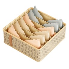 조이베리 다용도 서랍형 속옷 브라 칸막이 정리함, 베이지, 1개