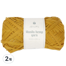 brandyarn 馬尼拉麻線亞麻100%毛線 2入, 521 芥末