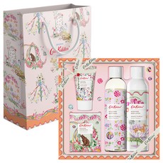 Cath Kidston 玫瑰麝香沐浴禮盒組 沐浴露 200ml+身體乳液 200ml+身體磨砂膏 30ml+香皂 80g, 1組