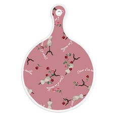 Roem Design 雙面圓形上菜砧板 紫色藝術夾, 藍色格紋, 1個