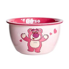 TOY STORY 玩具總動員 萌趣草莓熊 4.75吋樂趣米飯碗, 陶瓷材質, 12.3*6.5CM, DB24-018, 1個