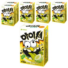 오리온 아이셔 츄잉캔디 청사과맛, 42g, 6개