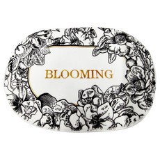 KUIBAO 快豹生活 北歐簡約浴室橢圓吸水地毯, 優雅生活金字 黑白, 1個