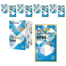 Welkeeps 立體防塵口罩 KF80 S號, 25片, 5盒, 白色