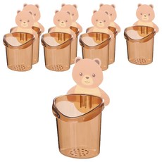 小熊牙刷牙膏架, 棕色, 8個