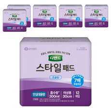 디펜드 여성용 스타일 패드 초슬림, 12개입, 6개, 초슬림 안심대용량