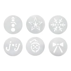 OXO 餅乾擠壓模型盤組 聖誕歡樂組 內含6種造型圓盤 不鏽鋼材質, 聖誕歡樂 銀色, 1組