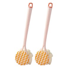 지비비 멀티 바디 샤워 등 브러쉬, 오렌지 02, 2개, 1개입