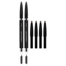 ETUDE 自然自動眉筆 0.18g+替換芯 2入組, 1號 摩卡棕, 2個