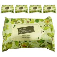 더페이스샵 허브데이 클렌징 티슈, 20매입, 5개