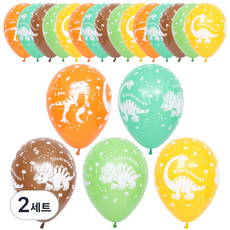 Sempertex 5種恐龍圖案圓形氣球 30cm 20入組, 隨機出貨, 2組