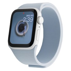 NUART Apple Watch 相容錶帶 簡易快拆 矽膠磁吸鏈, 天藍色, 1個