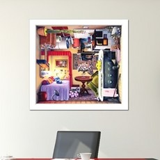 케이엠엘리보석십자수 3D 일루션룸 55x50cm, 1개