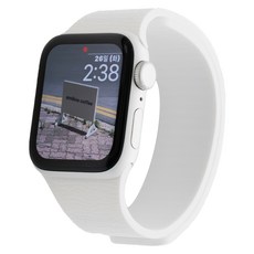 NUART Apple Watch 兼容錶帶 易快拆 矽膠磁吸鏈式, 白色, 1個