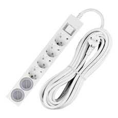 SWEET HOME 過載保護 一體式省電延長線 6孔+安全蓋 2p, 10m, 單一顏色, 1個