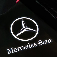 HASH CAR 奔馳車門燈膜K型, 2個, 三角星標誌